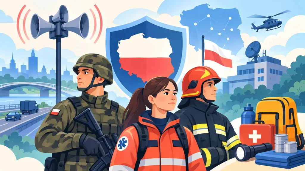 Bezpieczeństwo państwa – ilustracja do działu, edukacja dla bezpieczeństwa, klasa 8