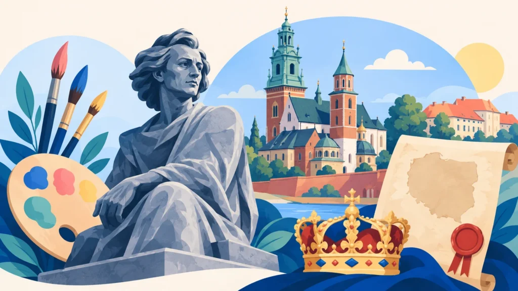 Dziedzictwo kultury – ilustracja do działu, plastyka, klasa 7
