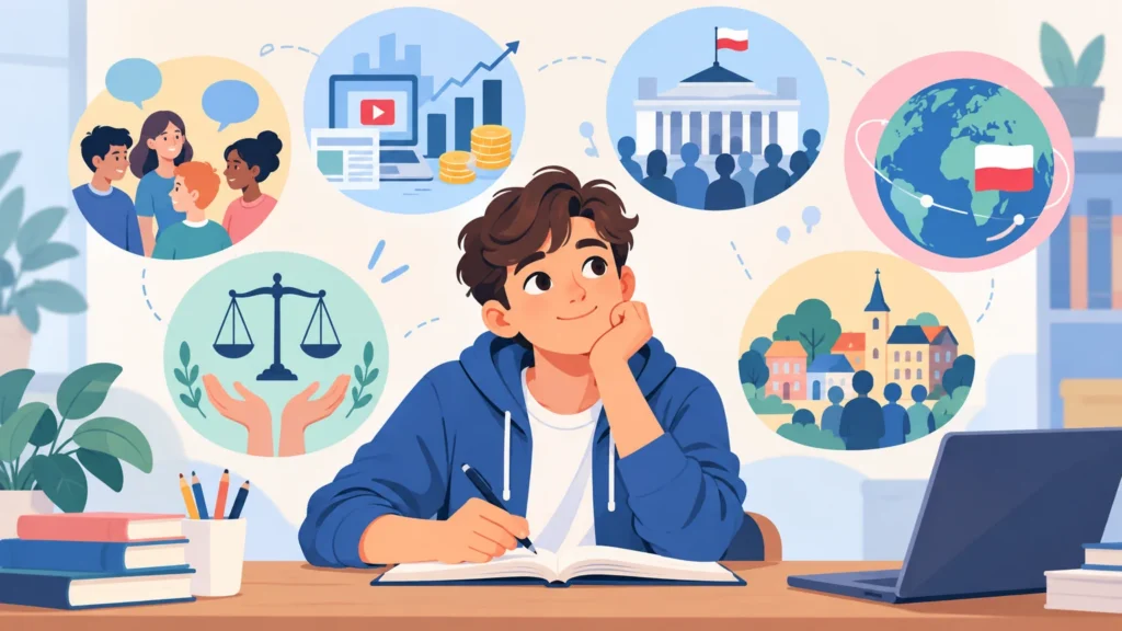 Edukacja obywatelska – klasa 8, ilustracja