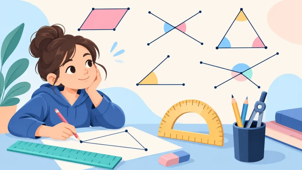 Figury na płaszczyźnie – ilustracja do działu, matematyka, klasa 5