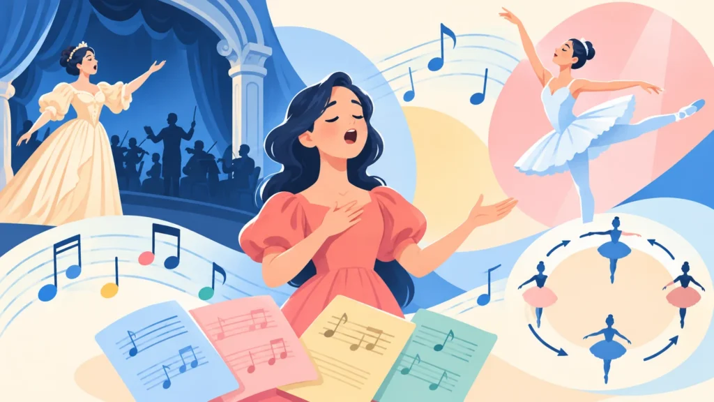 Formy muzyczne – ilustracja do działu, muzyka, klasa 6