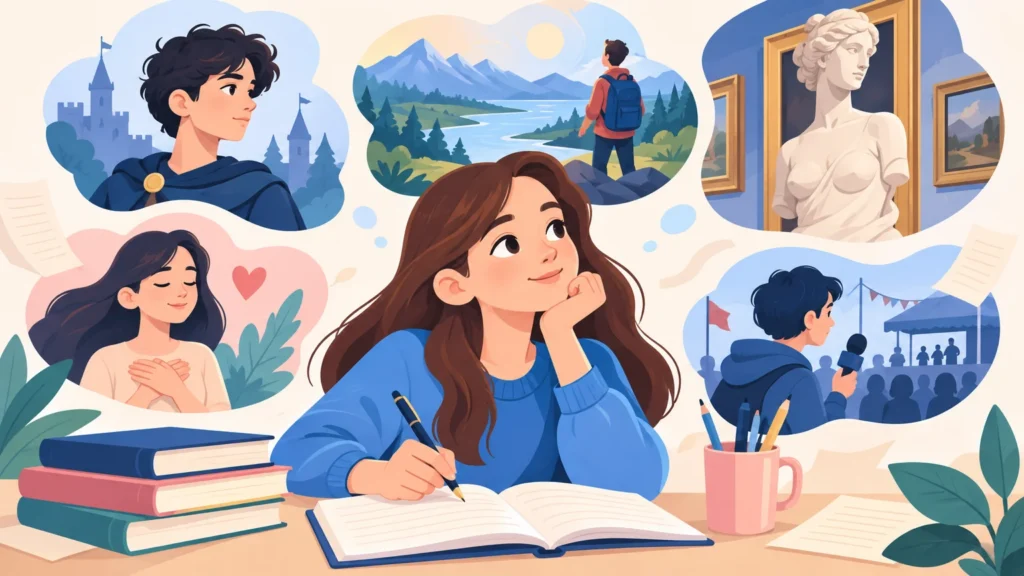 Formy wypowiedzi – ilustracja do działu, język polski, klasa 6