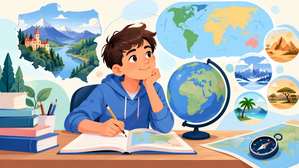 Geografia – klasa 5, ilustracja
