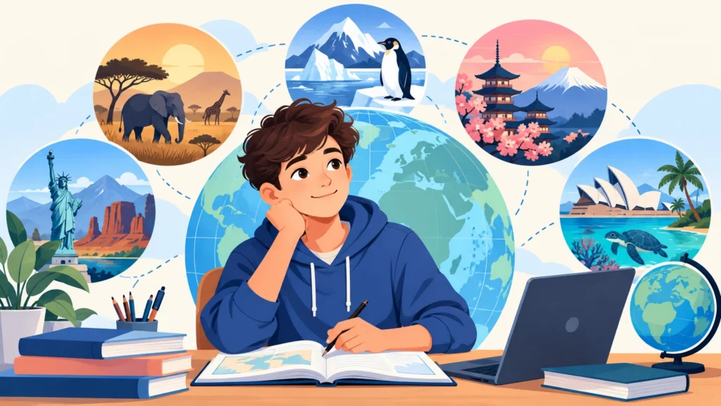 Geografia – klasa 8, ilustracja