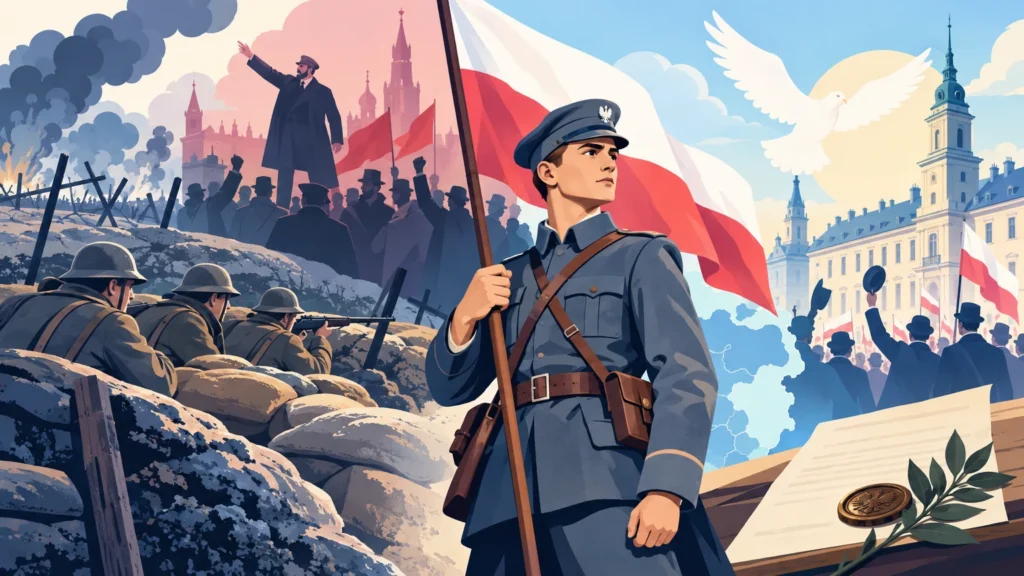 I wojna światowa i odzyskanie niepodległości – ilustracja do działu, historia, klasa 7