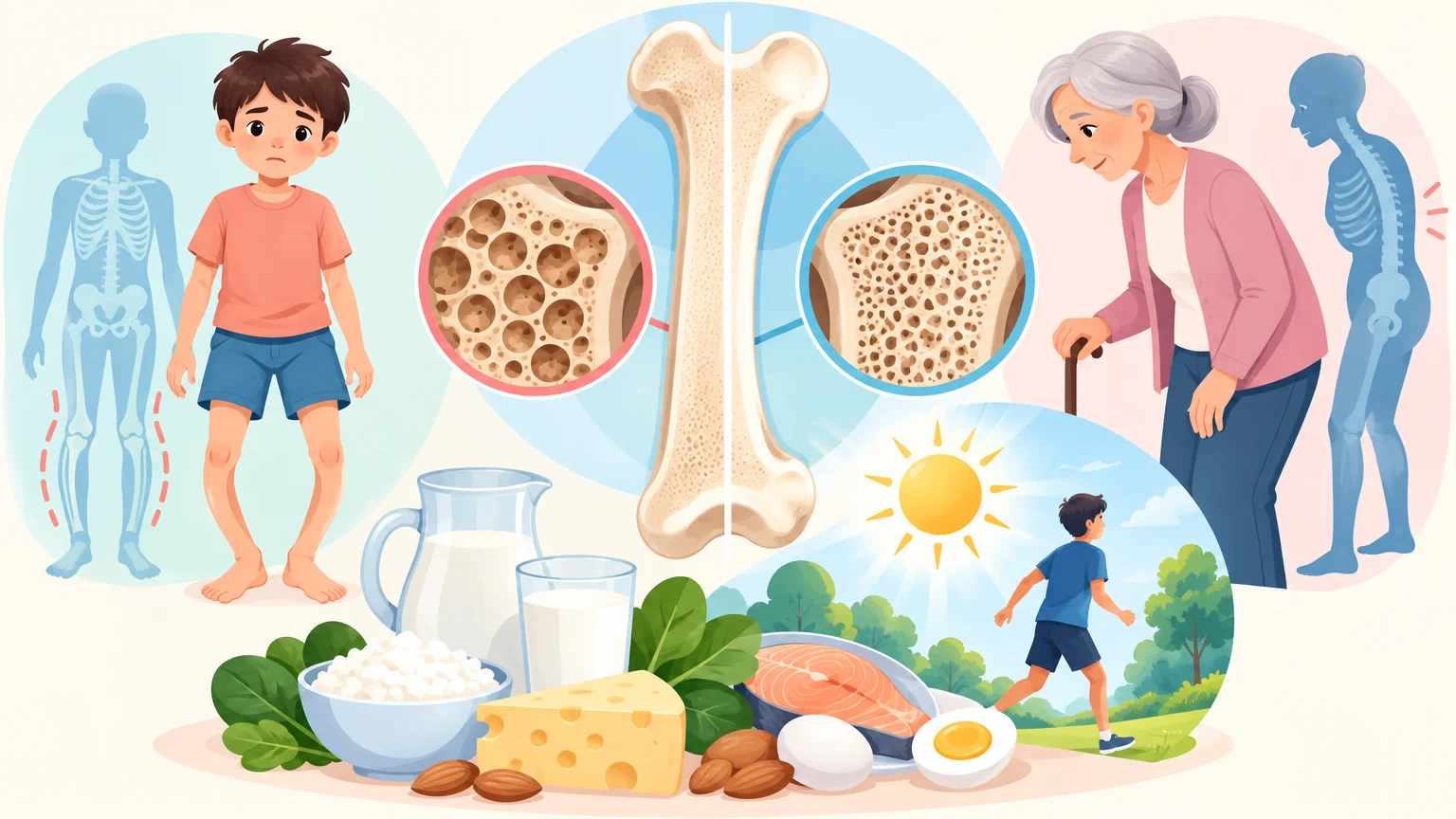 Osteoporoza i krzywica – choroby kości. Wapń i witamina D w diecie