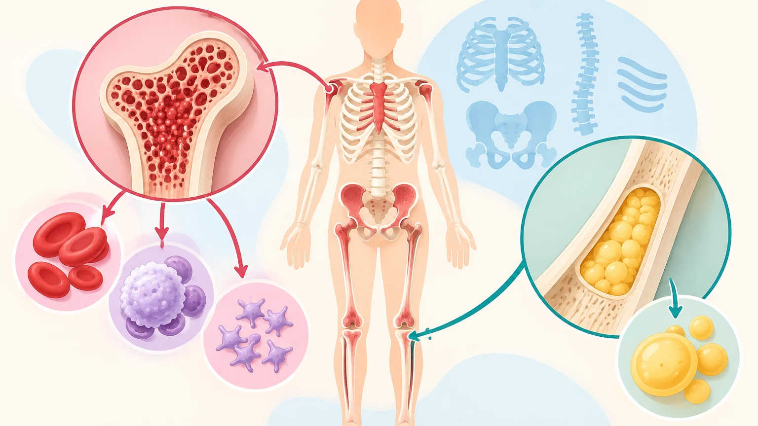 Szpik kostny czerwony i żółty – gdzie jest i co robi?