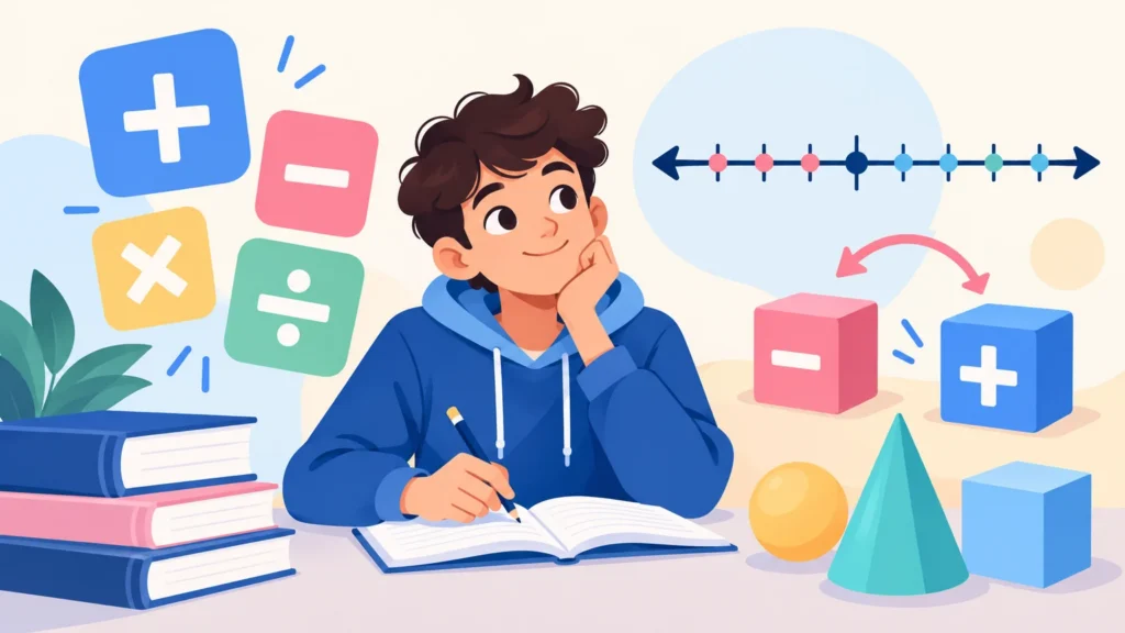 Liczby i działania – ilustracja do działu, matematyka, klasa 7