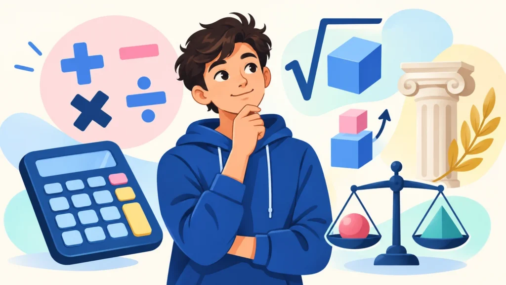 Liczby i działania – ilustracja do działu, matematyka, klasa 8