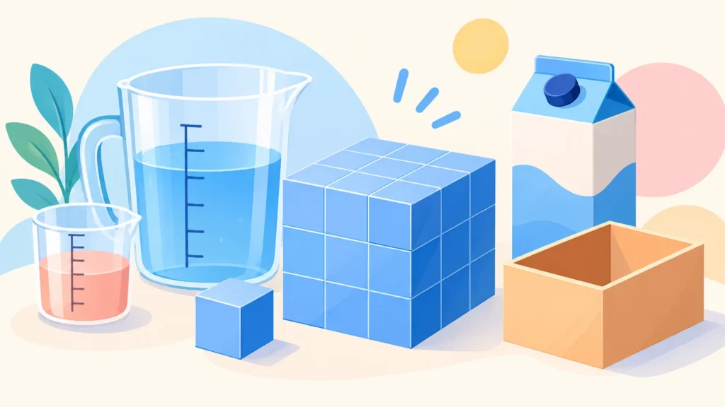 Objętość figury – ilustracja do działu, matematyka, klasa 5