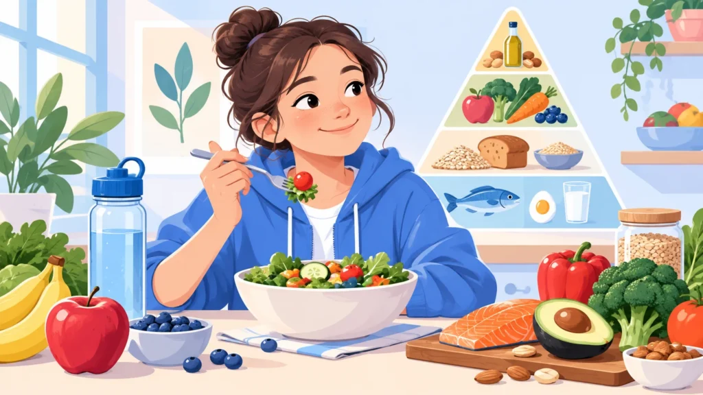 Odżywianie – ilustracja do działu, edukacja zdrowotna, klasa 7