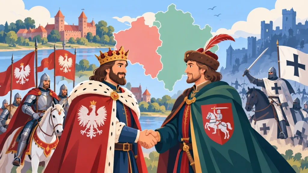 Polska i Litwa – ilustracja do działu, historia, klasa 5