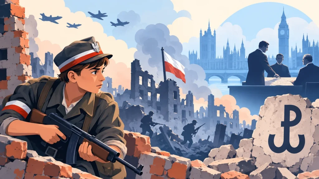 Polska pod okupacją – ilustracja do działu, historia, klasa 8