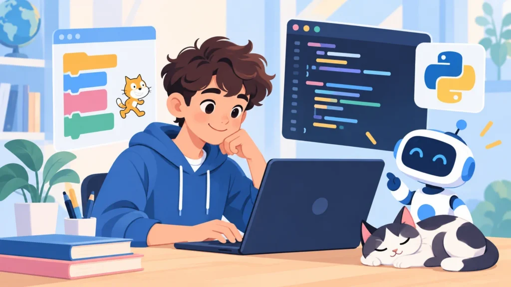 Programowanie – ilustracja do działu, informatyka, klasa 6