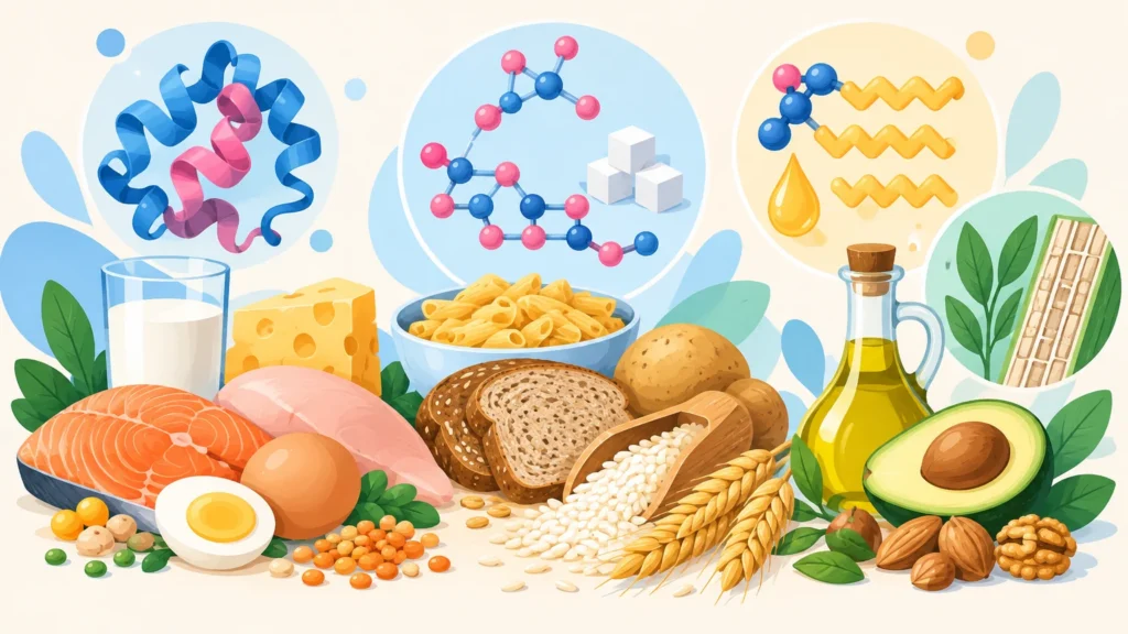 Substancje o znaczeniu biologicznym – ilustracja do działu, chemia, klasa 8