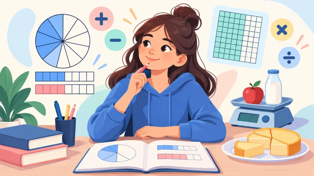 Ułamki dziesiętne – ilustracja do działu, matematyka, klasa 5