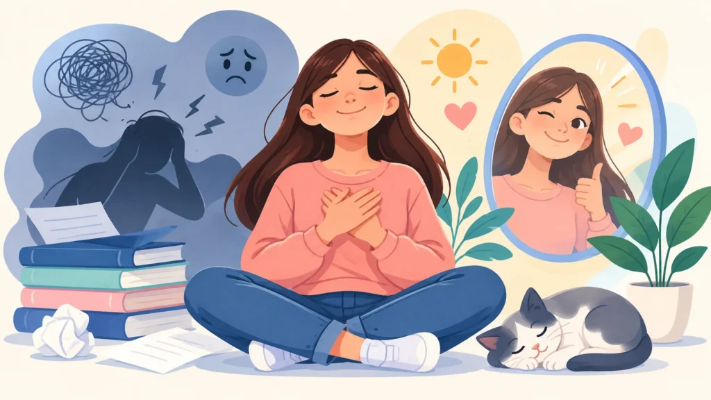 Zdrowie psychiczne – ilustracja do działu, edukacja zdrowotna, klasa 6