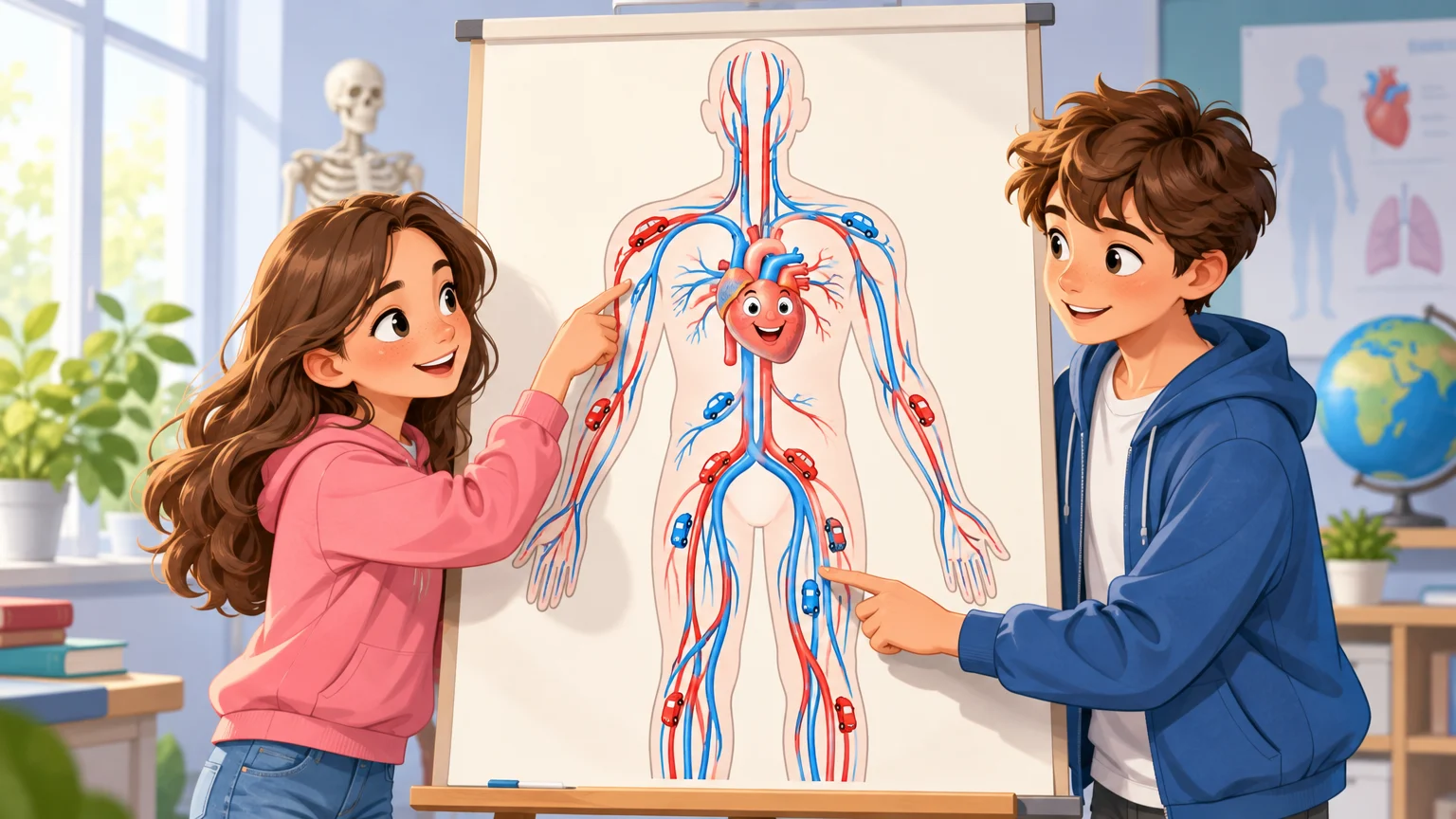 Budowa układu krążenia – karty pracy klasa 7 (biologia) PDF: 3 poziomy