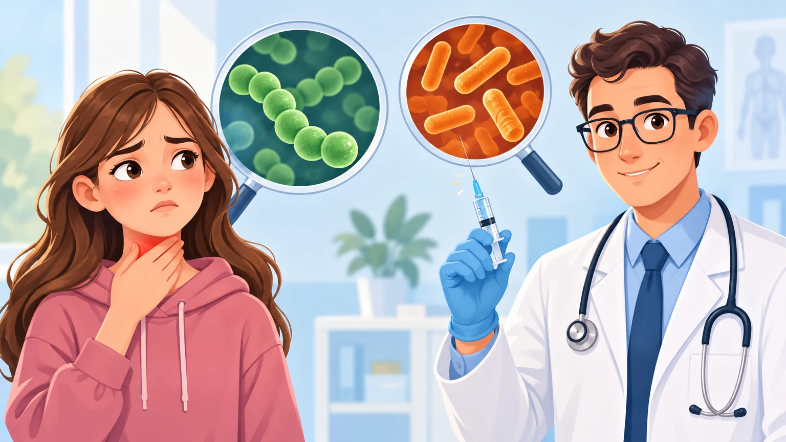 Angina i gruźlica: bakterie, objawy, powikłania, choroba społeczna i szczepienia (biologia, klasa 7)
