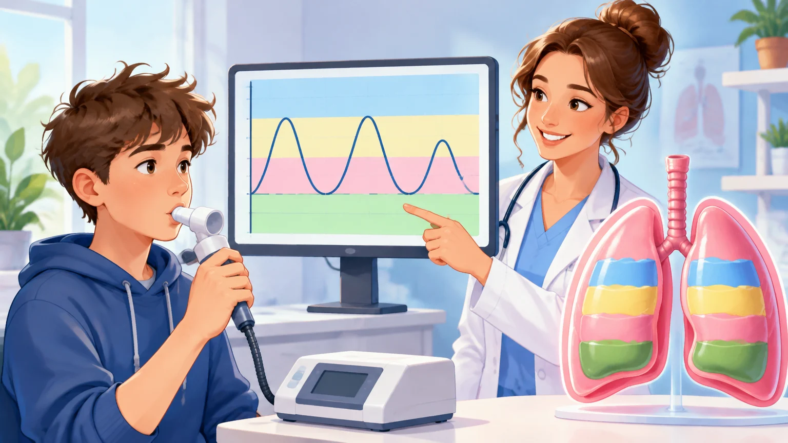 Całkowita pojemność płuc: wykres spirometryczny, pojemność oddechowa, zapasowa i zalegająca (biologia, klasa 7)