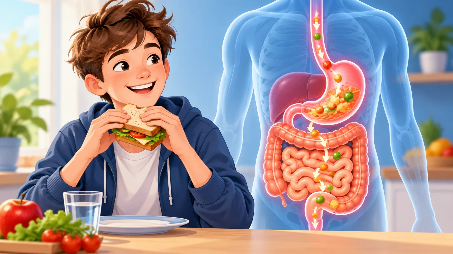 Trawienie i wchłanianie pokarmu – karta pracy klasa 7 biologia, poziom łatwy