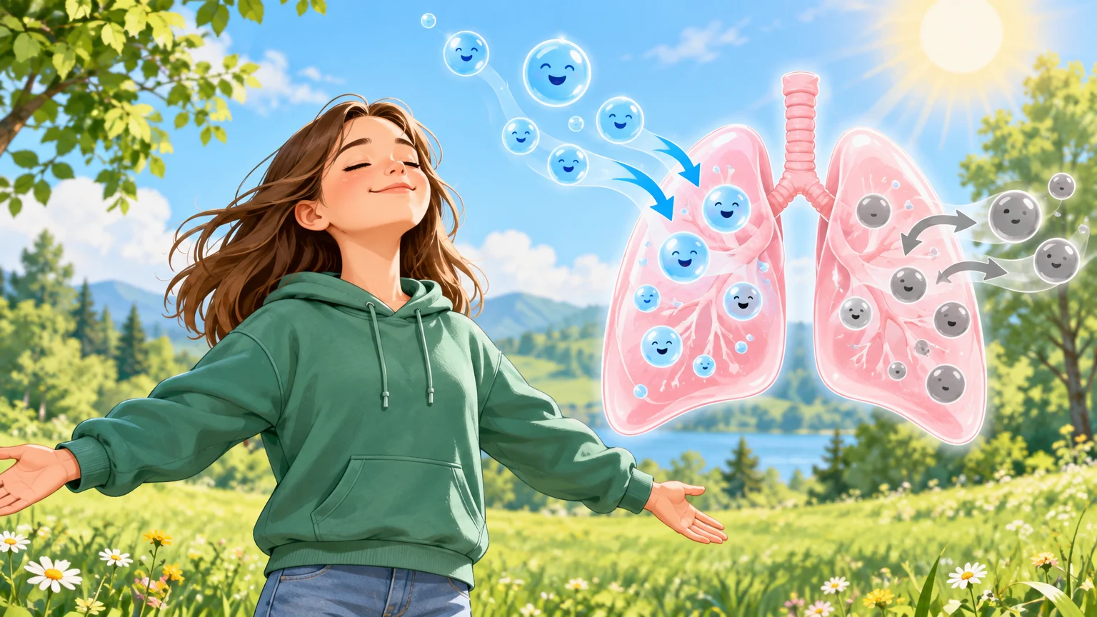Wymiana gazowa i pojemność płuc – karty pracy klasa 7 (biologia) PDF: 3 poziomy